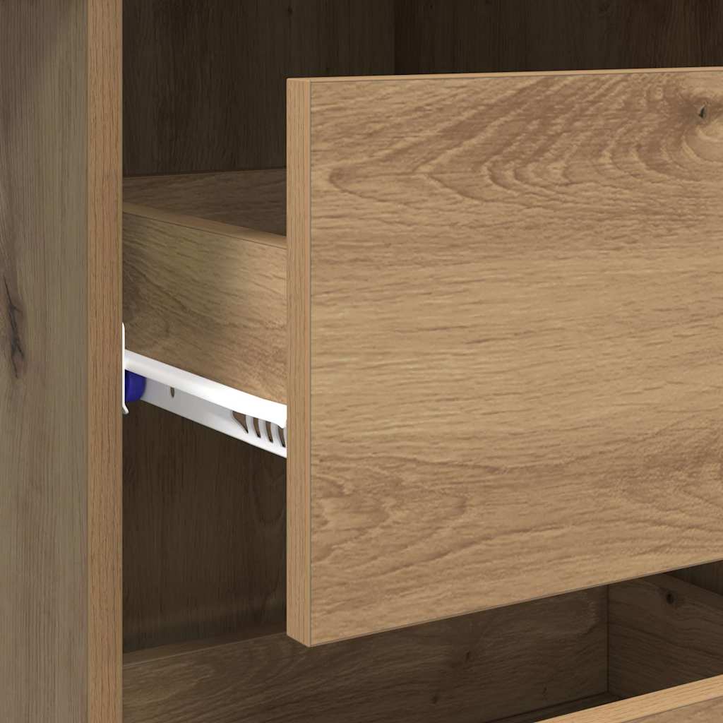 Schreibtisch Eiche handwerklich 90 x 37.5 x 75 cm Holzwerkstoff