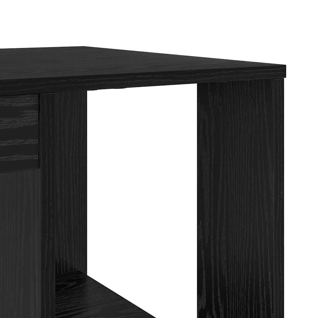 Schreibtisch mit Stauraum Schwarze Eiche 130 x 50,5 x 75 cm
