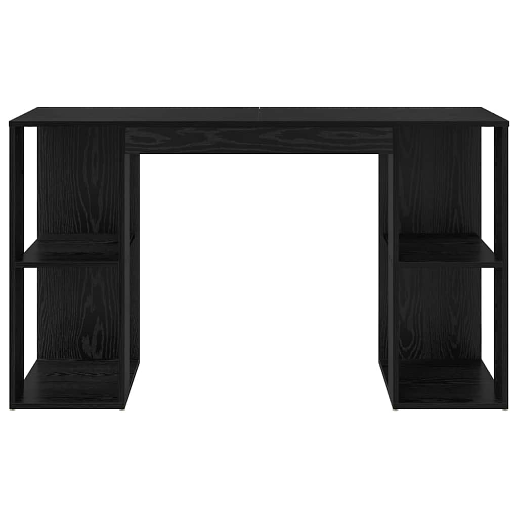 Schreibtisch mit Stauraum Schwarze Eiche 130 x 50,5 x 75 cm