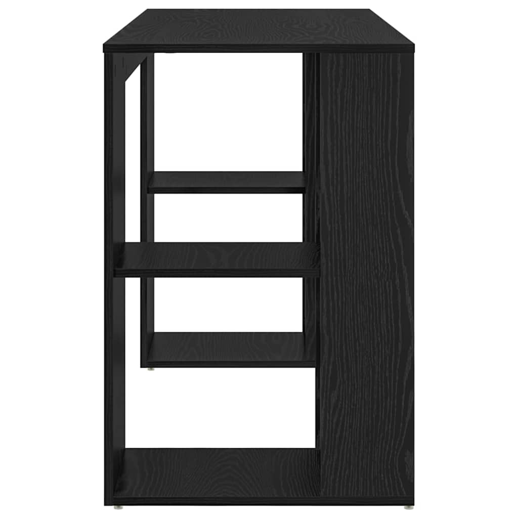Schreibtisch mit Stauraum Schwarze Eiche 130 x 50,5 x 75 cm