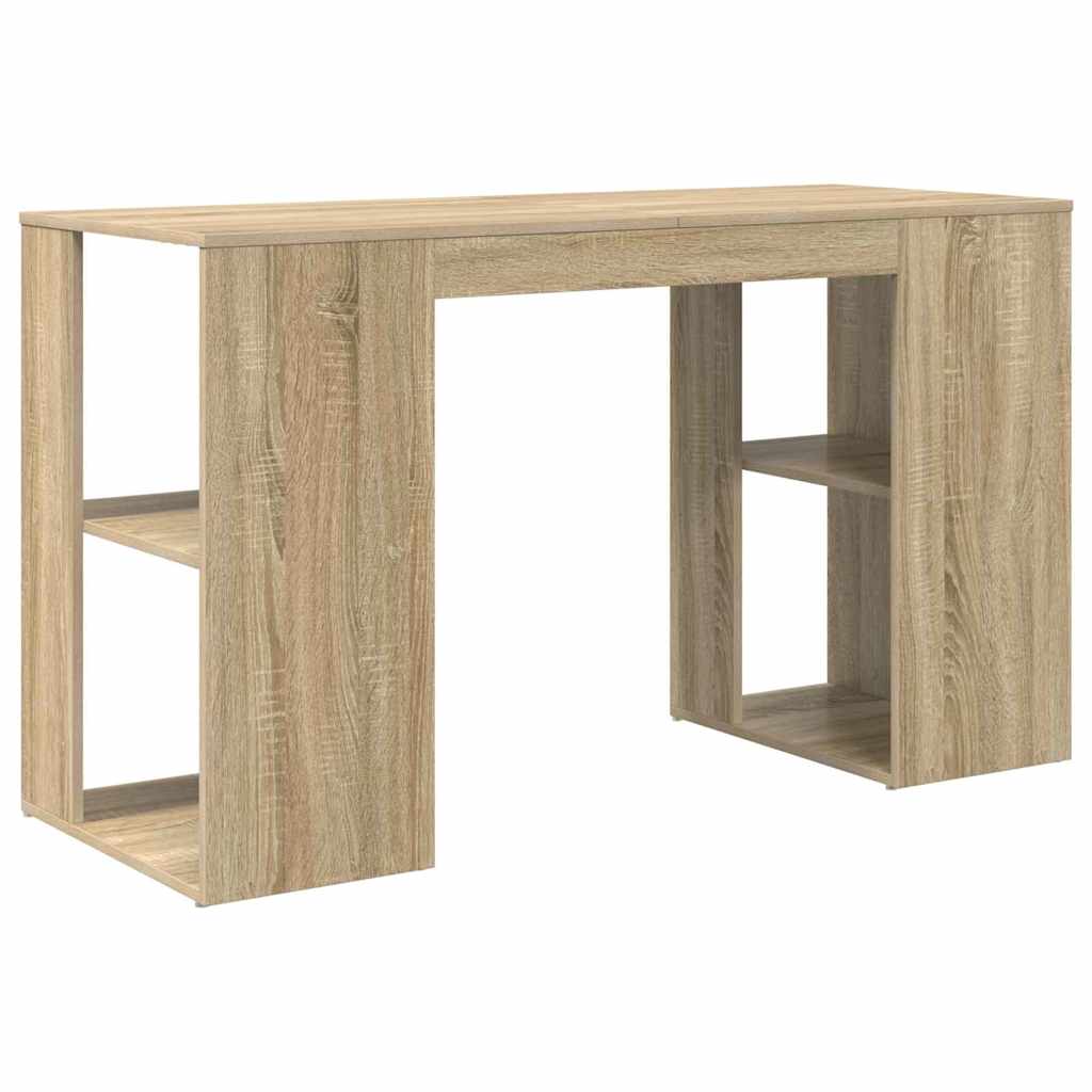 Schreibtisch mit Stauraum Sonoma Eiche 130 x 50,5 x 75 cm