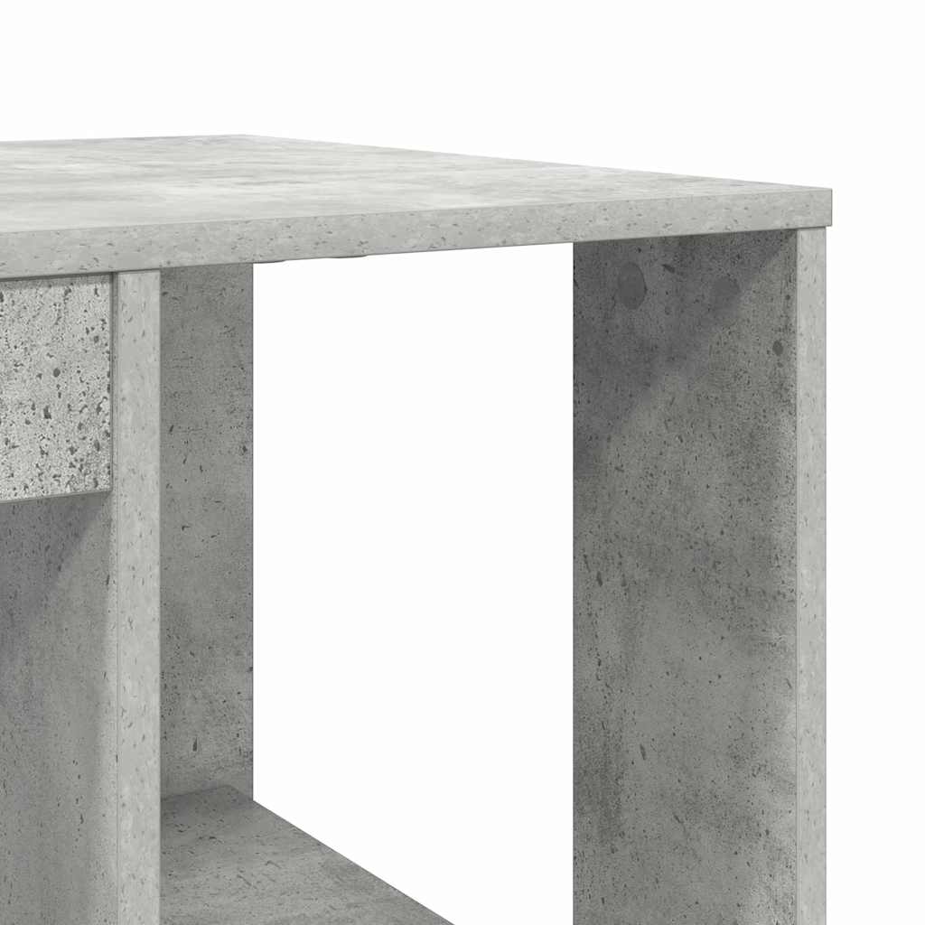 Schreibtisch mit Stauraum Betongrau 130 x 50,5 x 75 cm