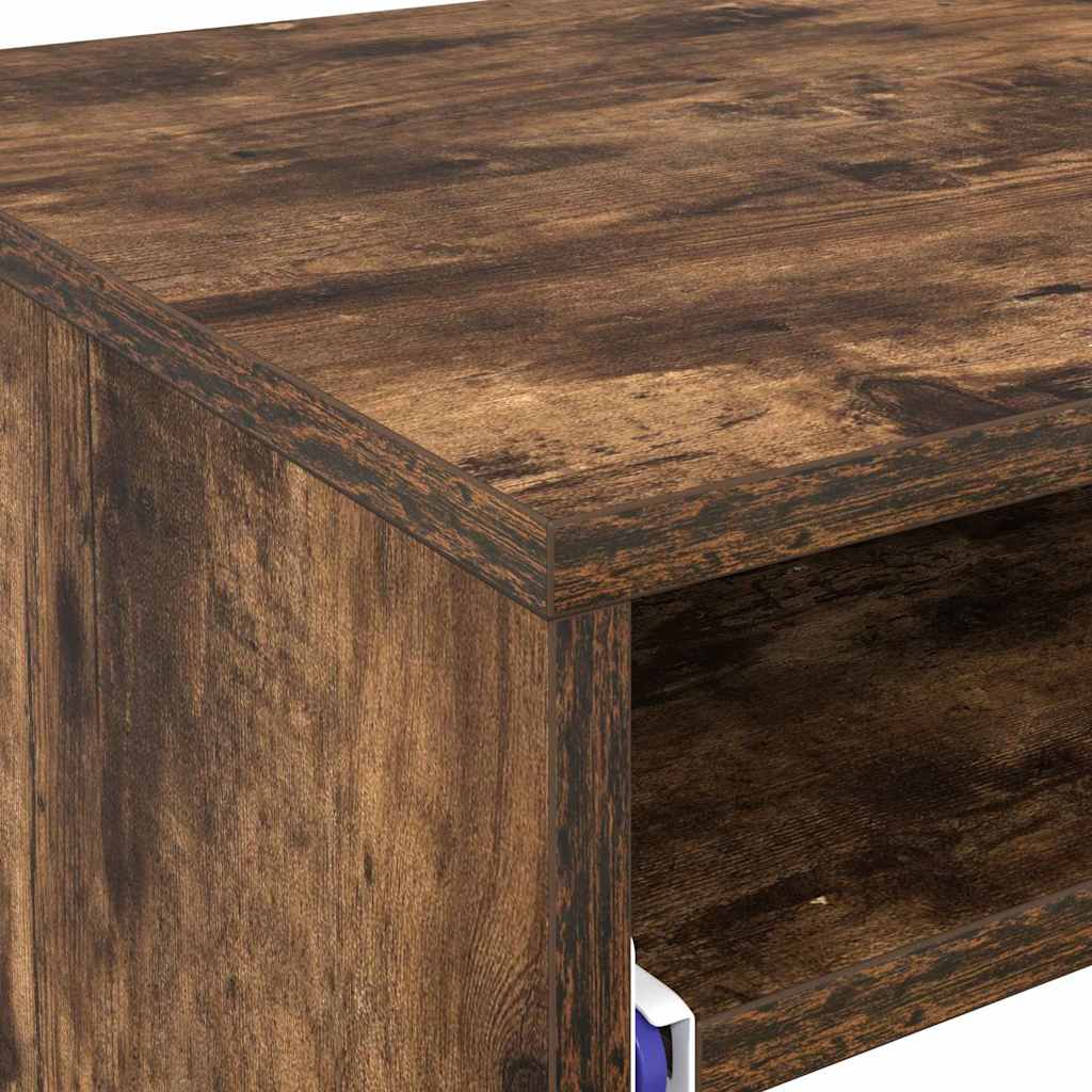 Tisch mit Regal Räuchereiche 77,5 x 43 x 79 cm Holzwerkstoff