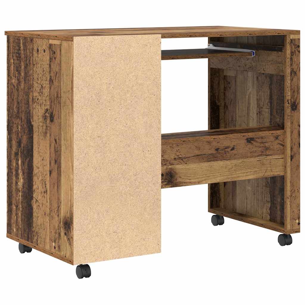 Tisch mit Rollen mit Rad Altholz 91 x 50 x 77 cm Holzwerkstoff