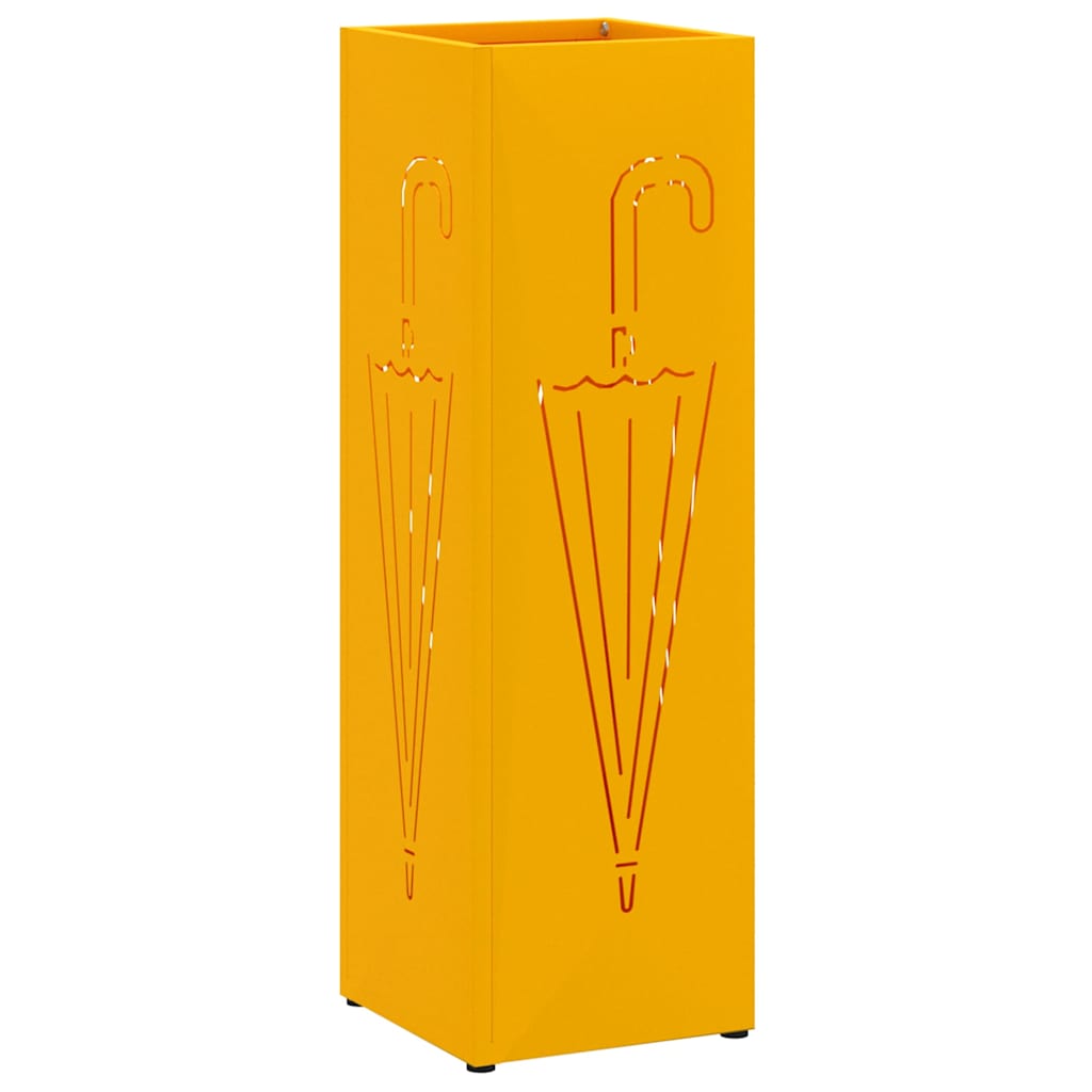 Sonnenschirmhalter Senfgelb 15,5 x 15,5 x 49 cm Stahl