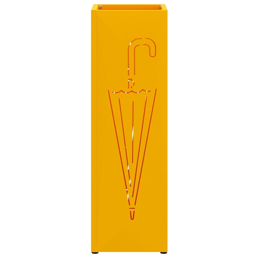 Sonnenschirmhalter Senfgelb 15,5 x 15,5 x 49 cm Stahl