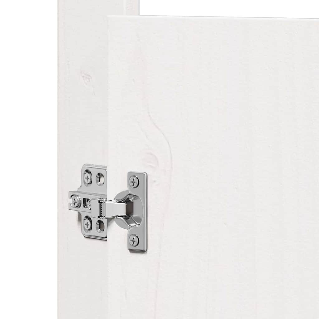 Küchentür mit Tür 2 pcs Weiß 50 x 9 x 82 cm Massivholz Kiefer