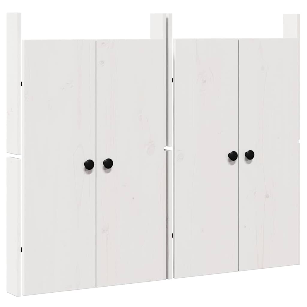 Küchentür mit Tür 2 pcs Weiß 50 x 9 x 82 cm Massivholz Kiefer