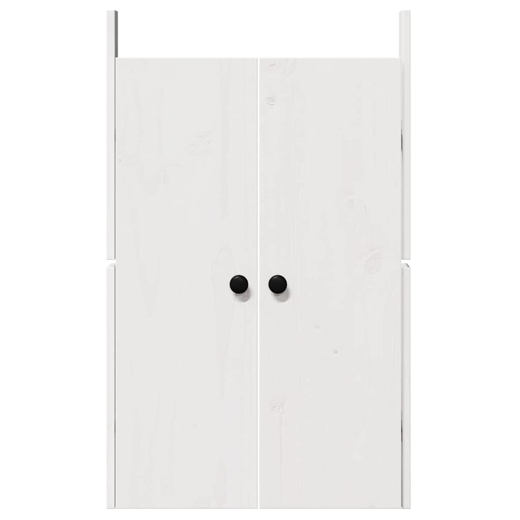 Küchentür mit Tür 2 pcs Weiß 50 x 9 x 82 cm Massivholz Kiefer