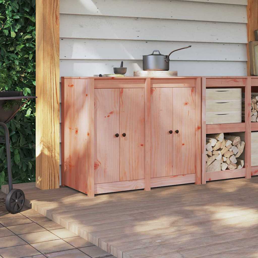 Küchentür 2 pcs Braun 50 x 9 x 82 cm Massives Douglasienholz