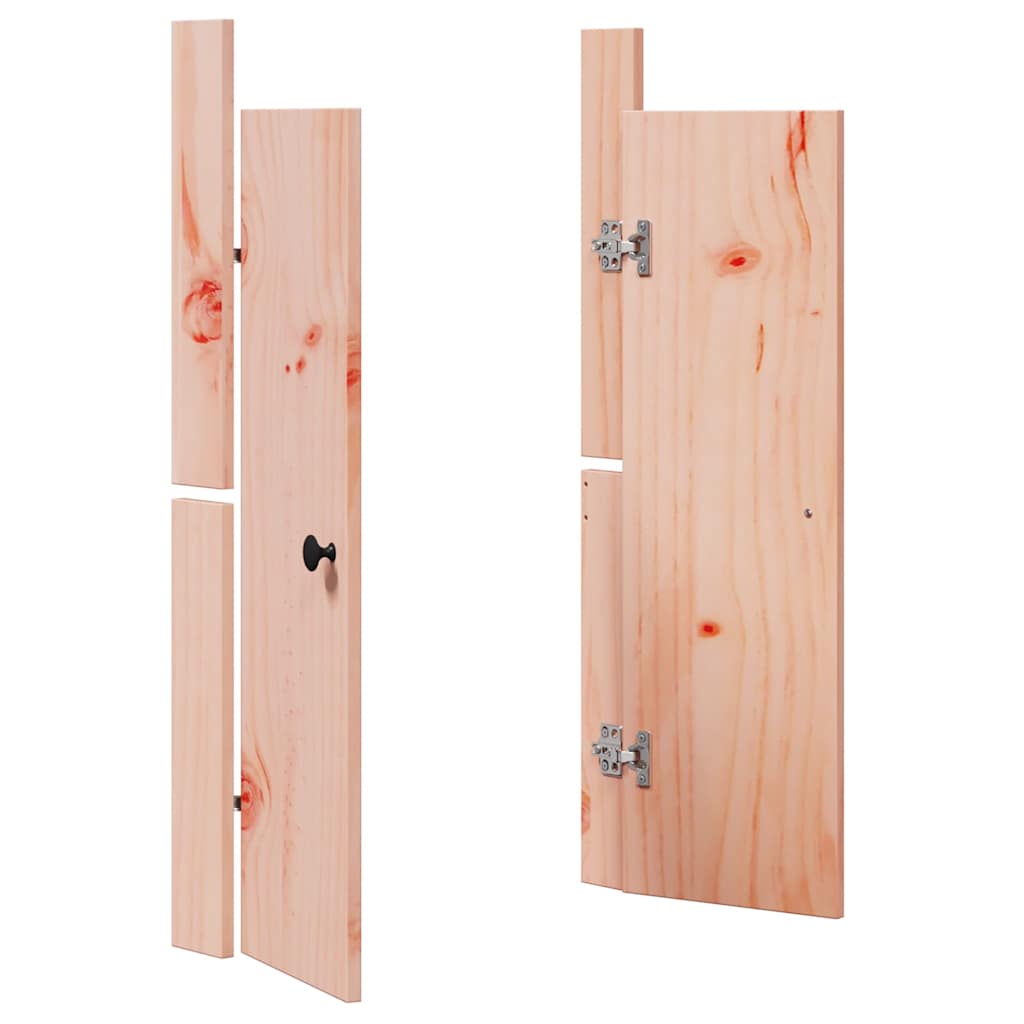 Küchentür 2 pcs Braun 50 x 9 x 82 cm Massives Douglasienholz