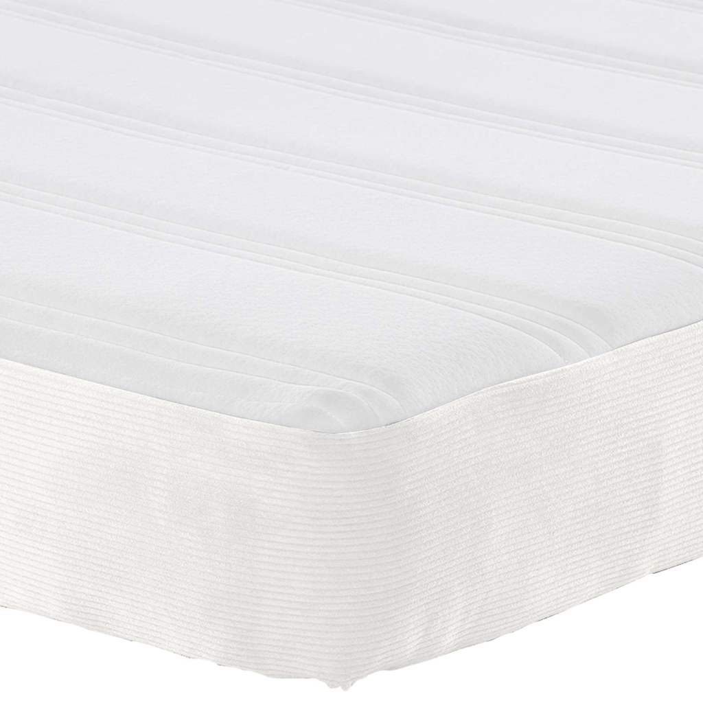 Bettmatratze mit Matratze Creme 180 x 200 cm Stoff