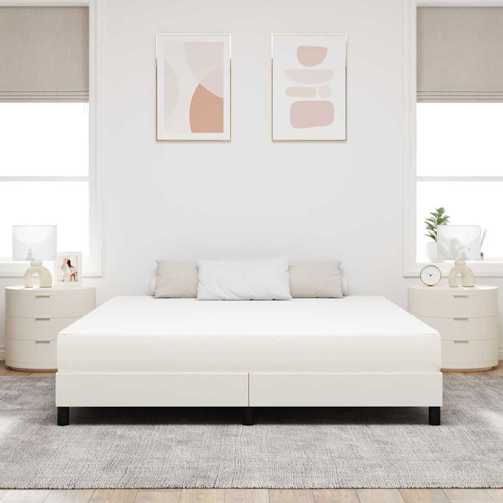 Bettmatratze mit Matratze Creme 180 x 200 cm Stoff