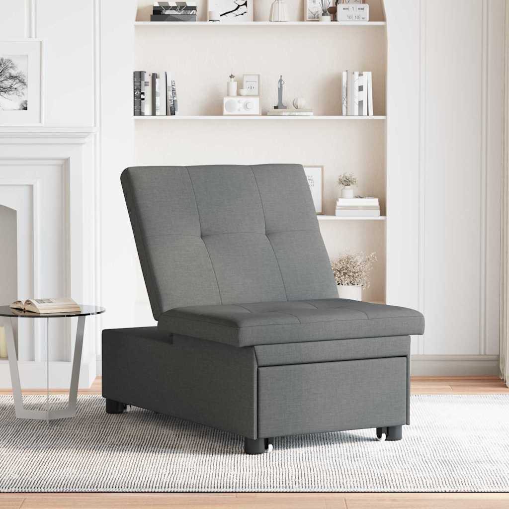 Sofa Bett Dunkelgrau 194 x 67 x 37 cm Stoff