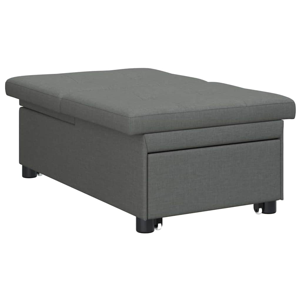 Sofa Bett Dunkelgrau 194 x 67 x 37 cm Stoff