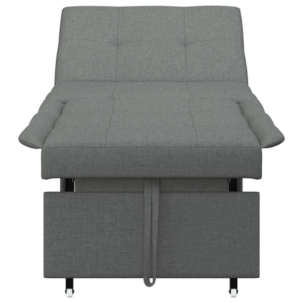 Sofa Bett Dunkelgrau 194 x 67 x 37 cm Stoff