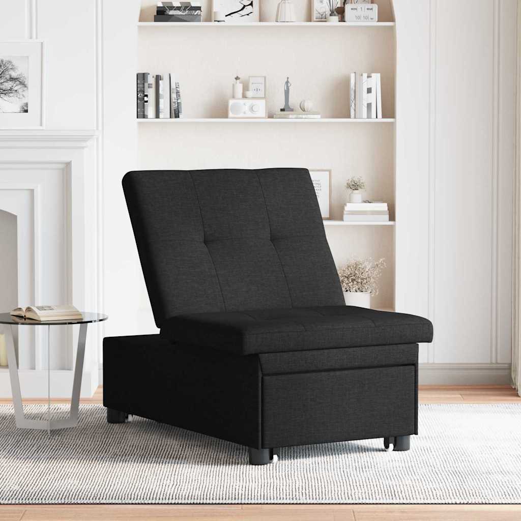 Sofa Bett Schwarz 194 x 67 x 37 cm Stoff