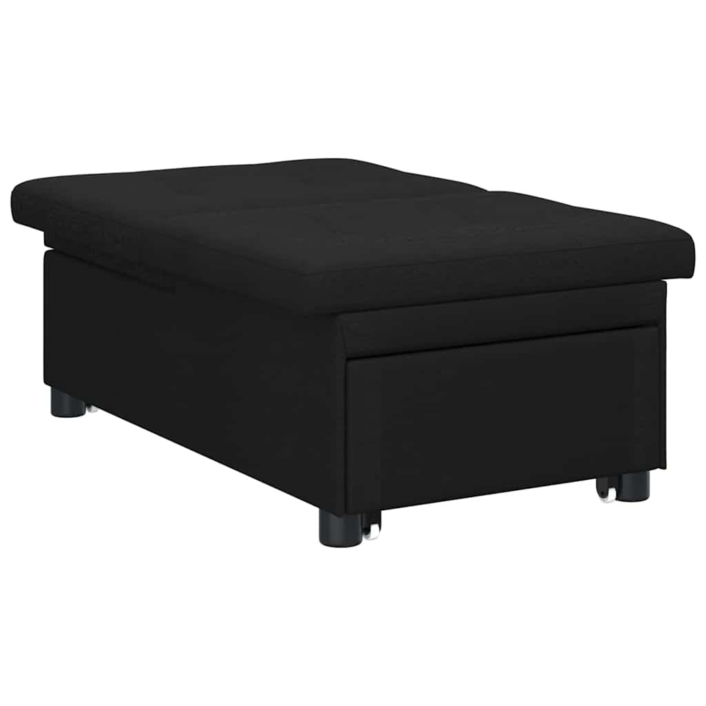 Sofa Bett Schwarz 194 x 67 x 37 cm Stoff