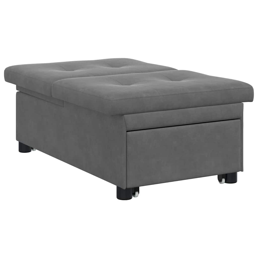 Sofa Bett Dunkelgrau 67 x 194 x 82 cm