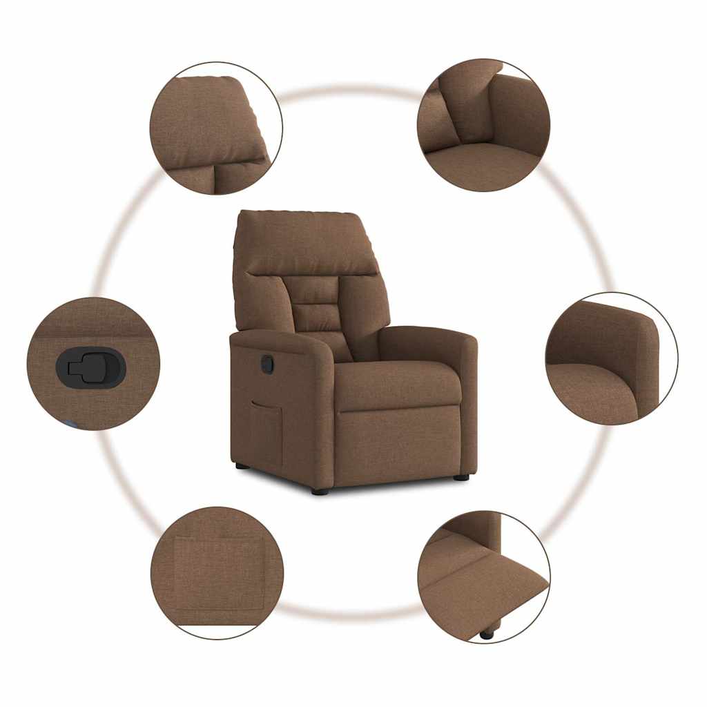 Relaxsessel Braun Stoff