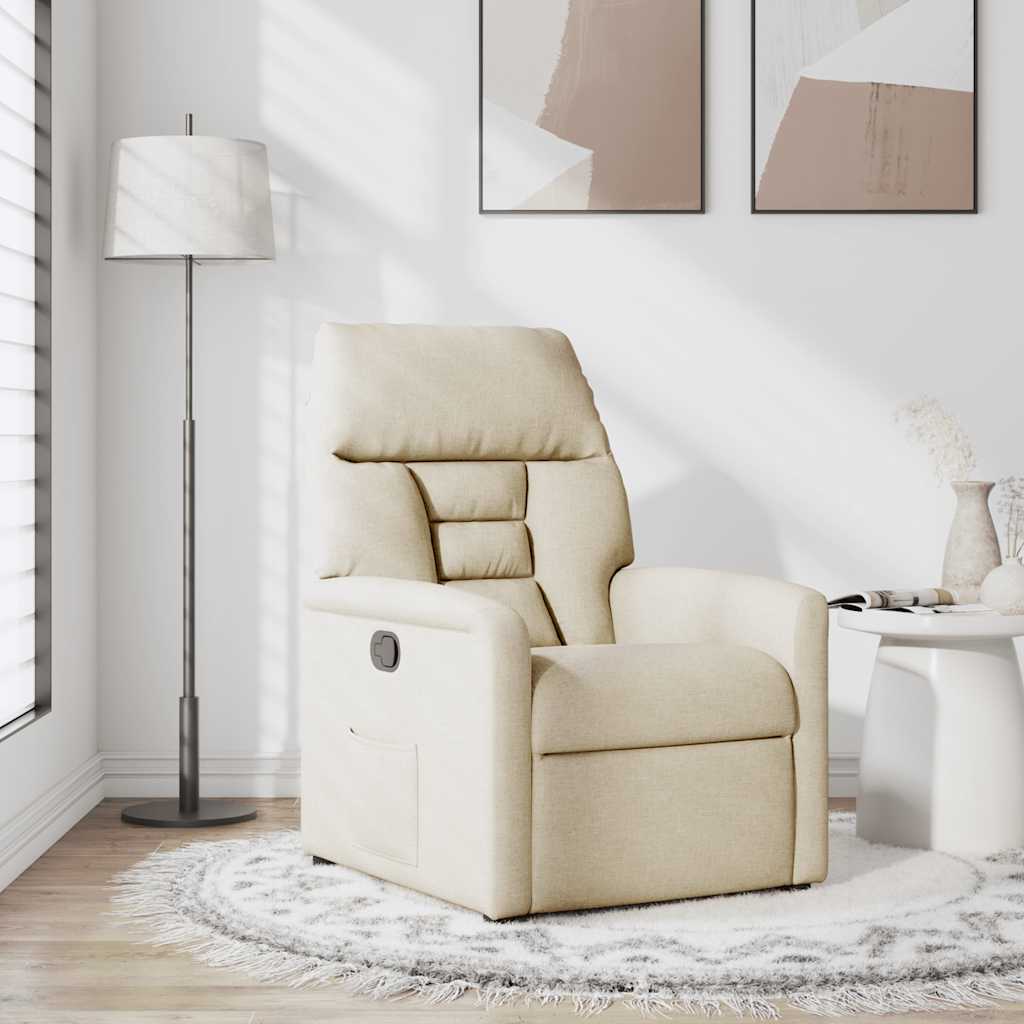 Relaxsessel Creme Stoff