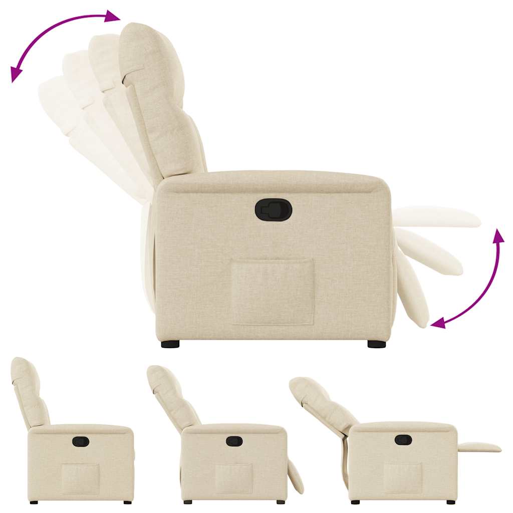 Relaxsessel Creme Stoff