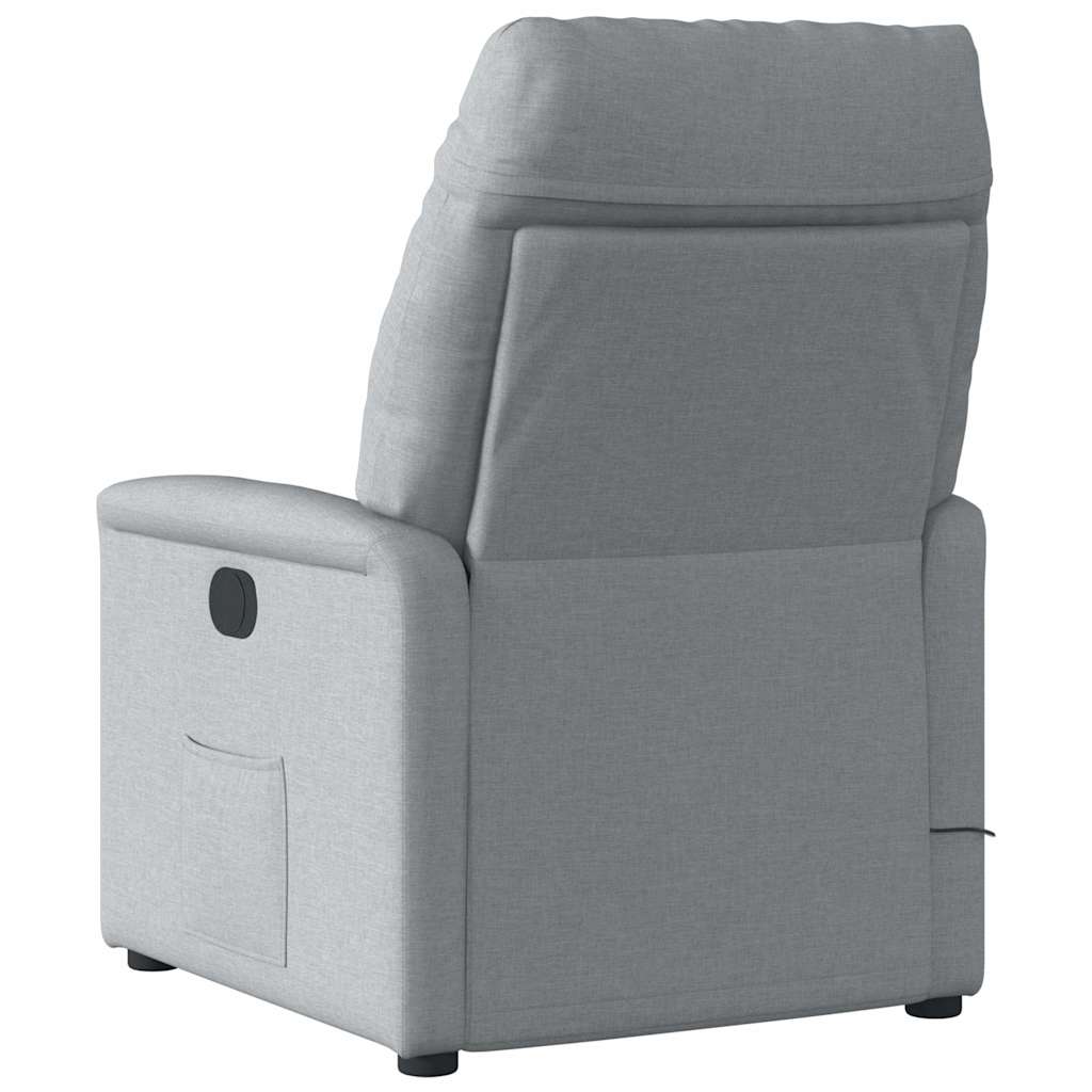 Massagesessel Hellgrau Stoff