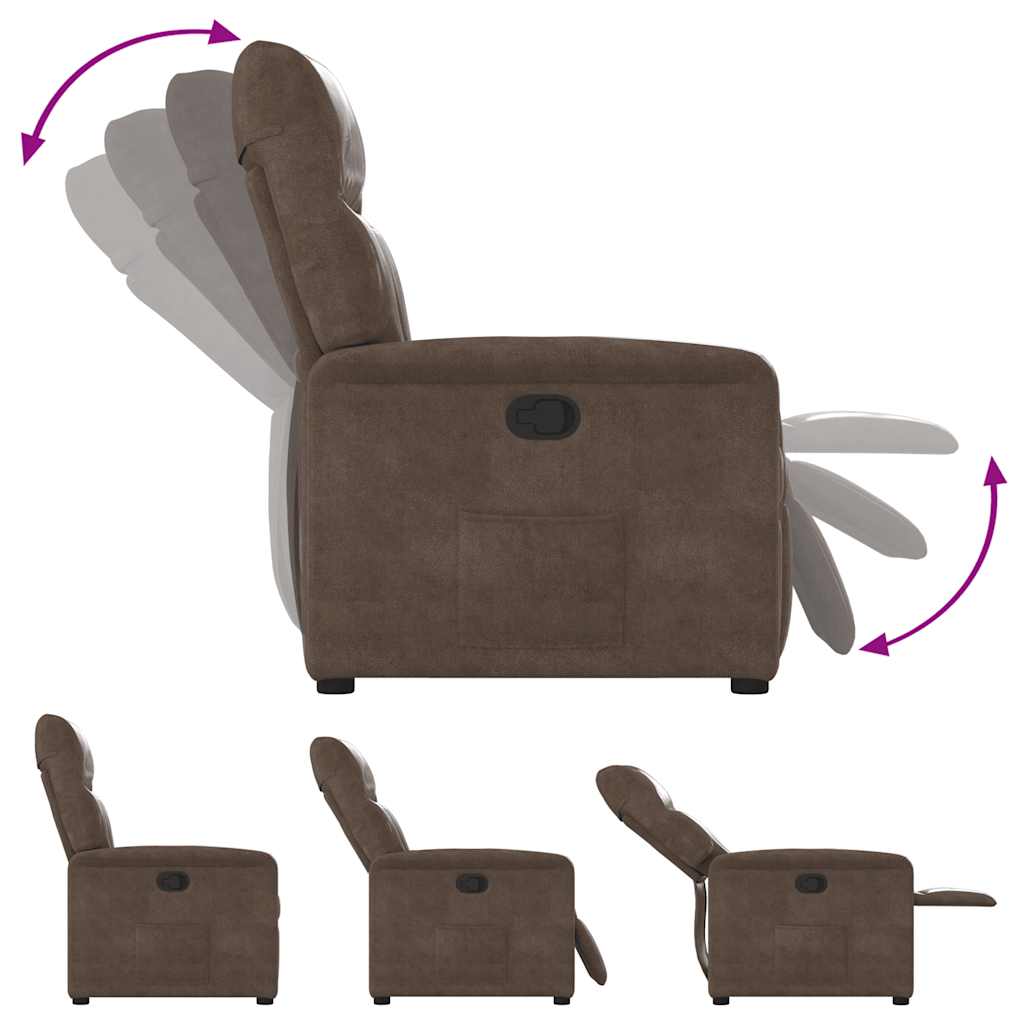 Relaxsessel Braun Mikrofasergewebe