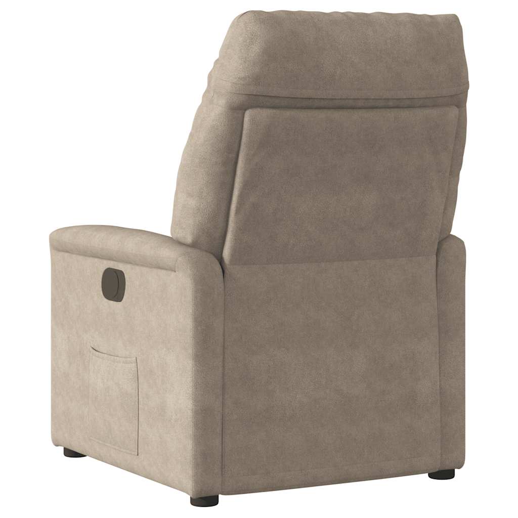 Massagesessel Taupe Mikrofasergewebe