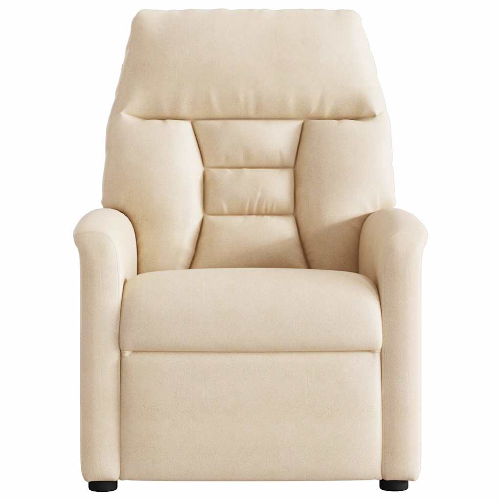 Massagesessel Beige Mikrofasergewebe