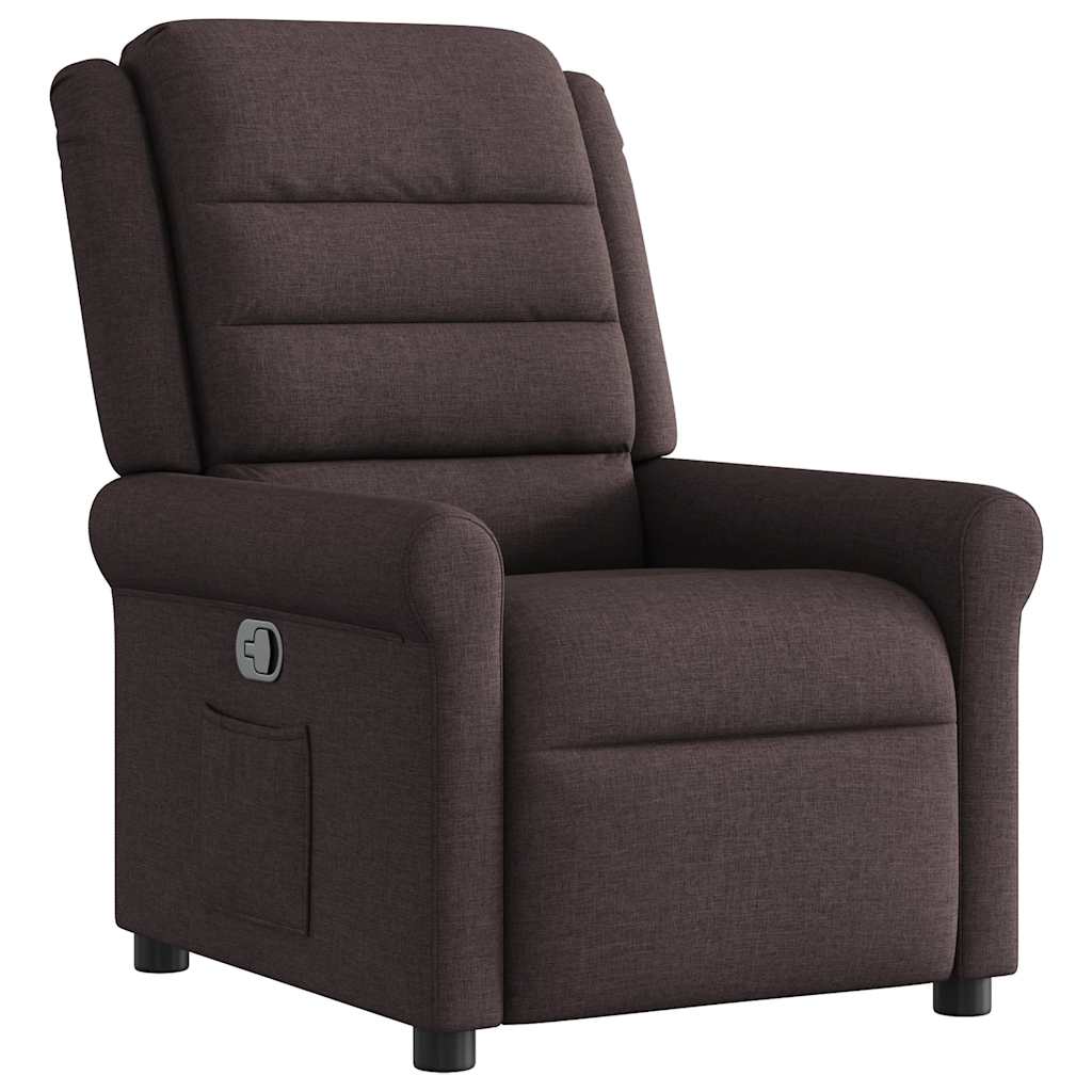 Relaxsessel Dunkelbraun Stoff