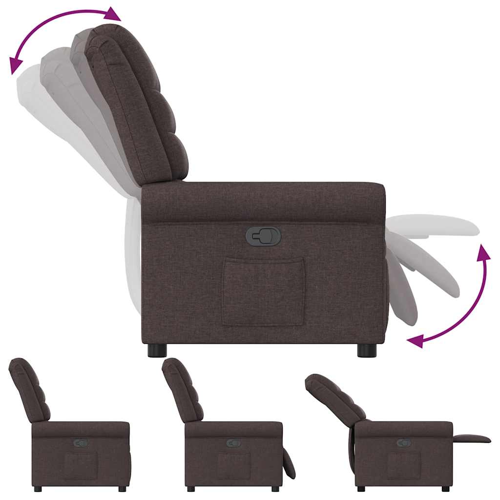 Relaxsessel Dunkelbraun Stoff