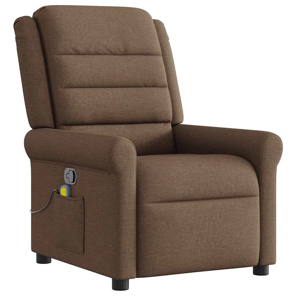 Massagesessel Braun Stoff