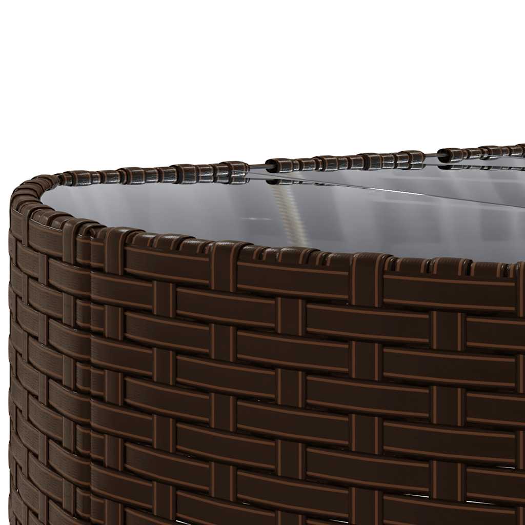 9-tlg. Garten-Sofagarnitur mit Kissen Braun Poly Rattan