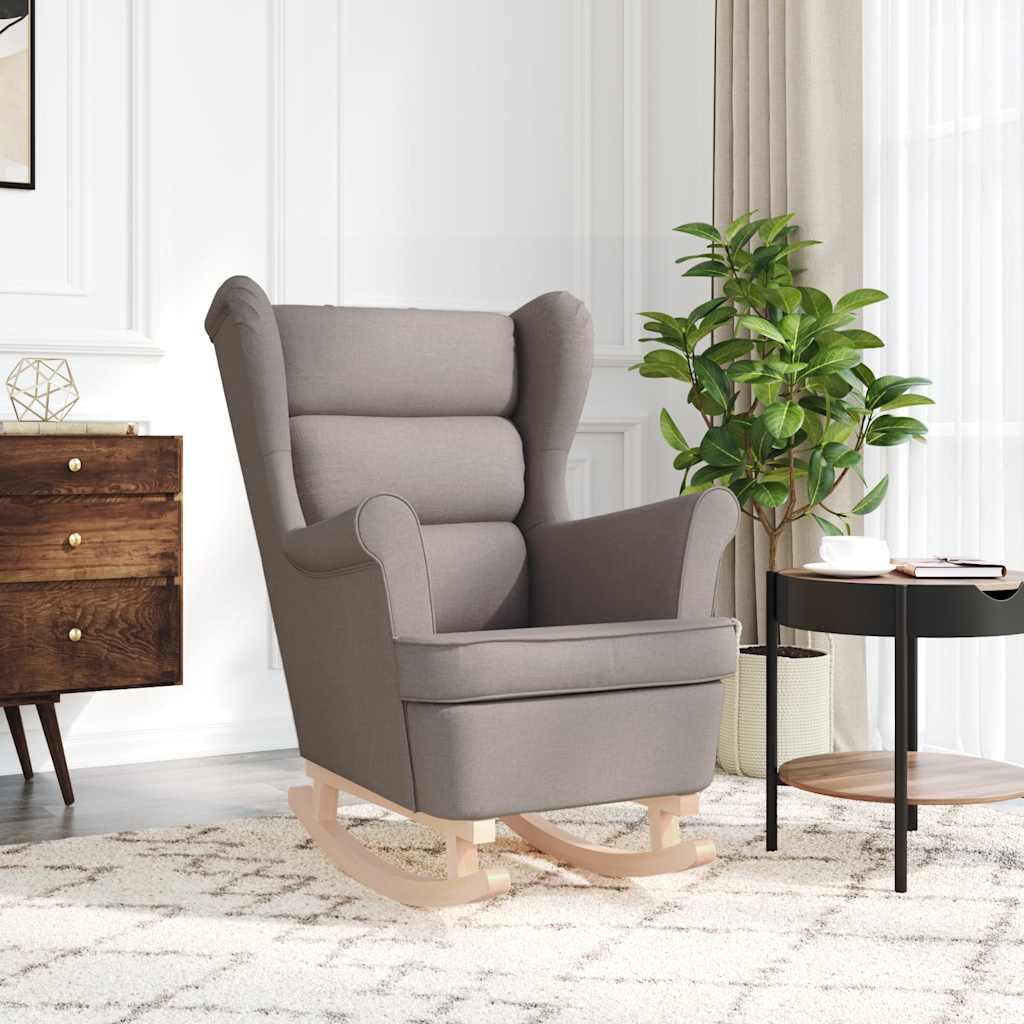 Schaukelsessel Taupe 74x90x102 cm Stoff