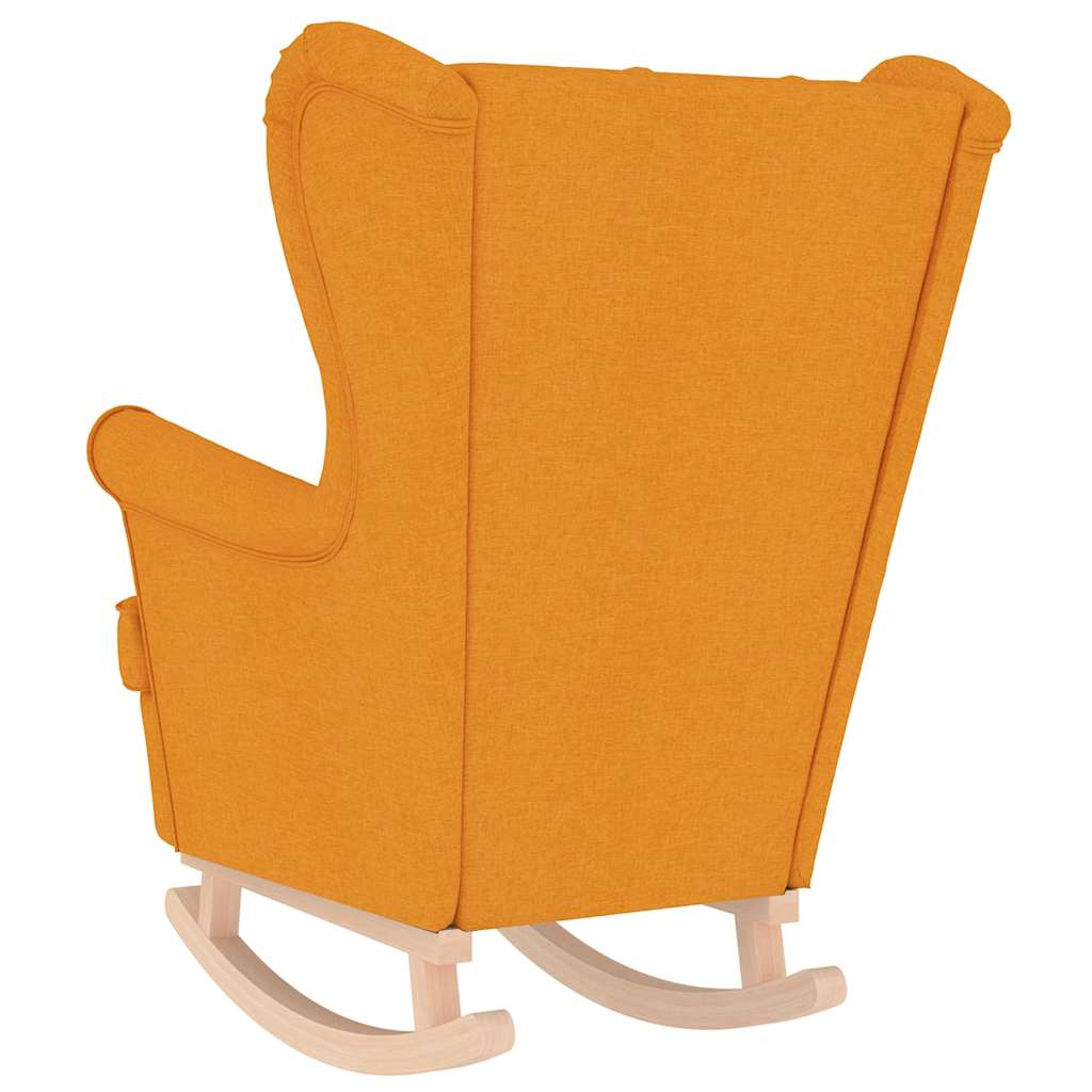 Schaukelsessel Dunkelgelb 74x90x102 cm Stoff