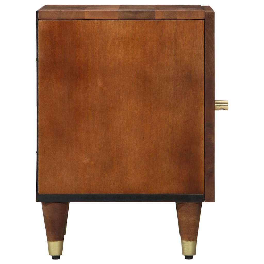 Nachttisch 2 pcs Honigbraun 40 x 33 x 46 cm massives Mangoholz