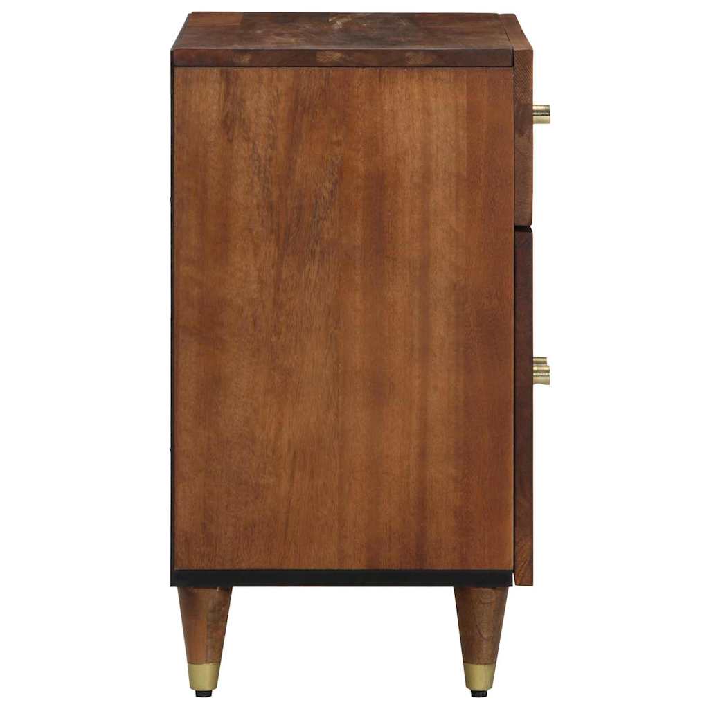 Nachttisch Honigbraun 50 x 33 x 60 cm massives Mangoholz