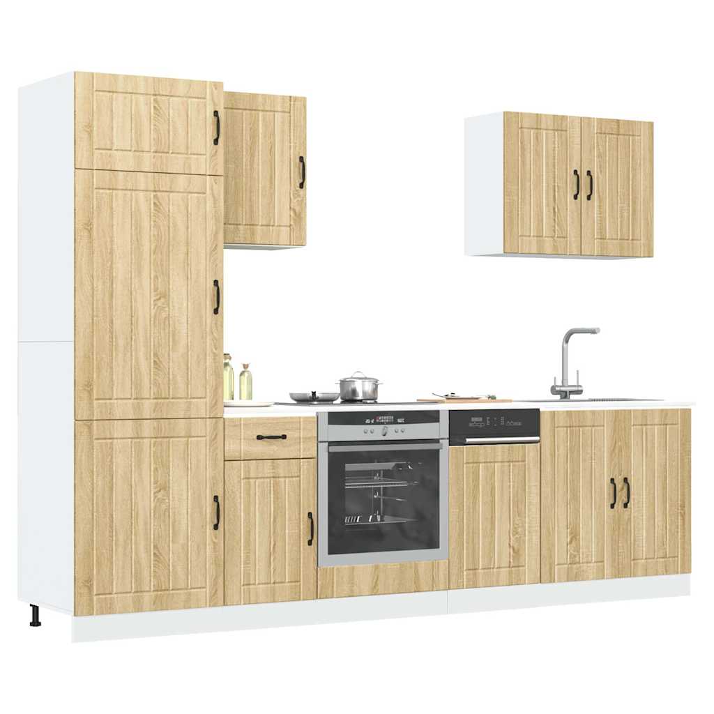 7-tlg. Küchenschrank-Set Lucca Sonoma-Eiche Holzwerkstoff