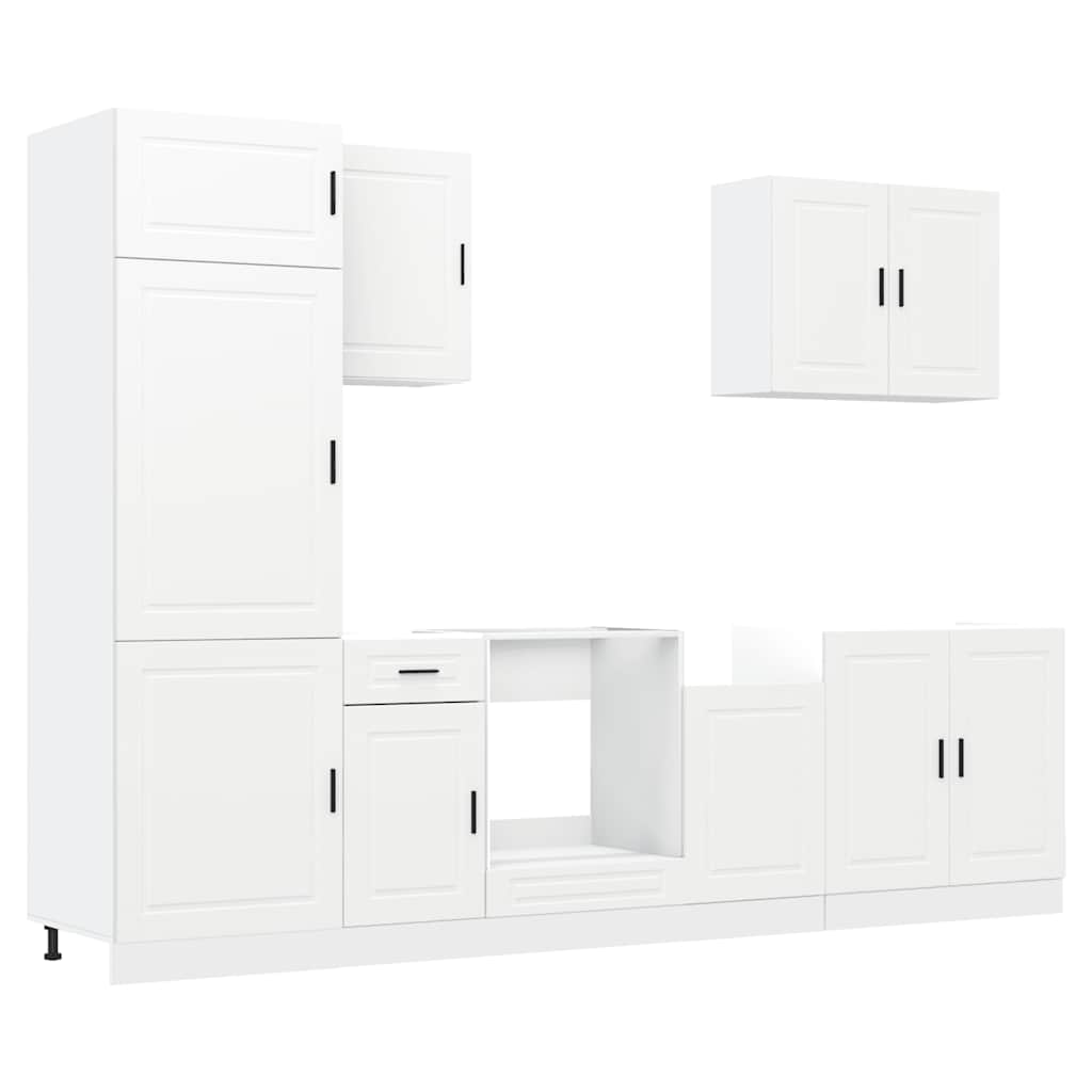 7-tlg. Küchenschrank-Set Porto Weiß Holzwerkstoff