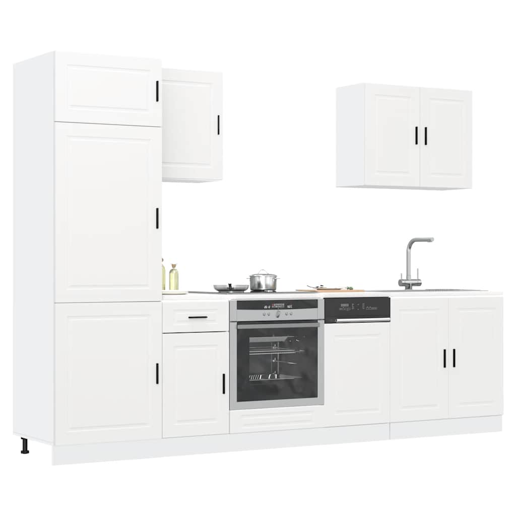 7-tlg. Küchenschrank-Set Porto Weiß Holzwerkstoff