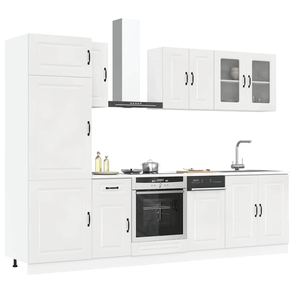 8-tlg. Küchenschrank-Set Kalmar Kalmar Hochglanz-Weiß Holzwerkstoff