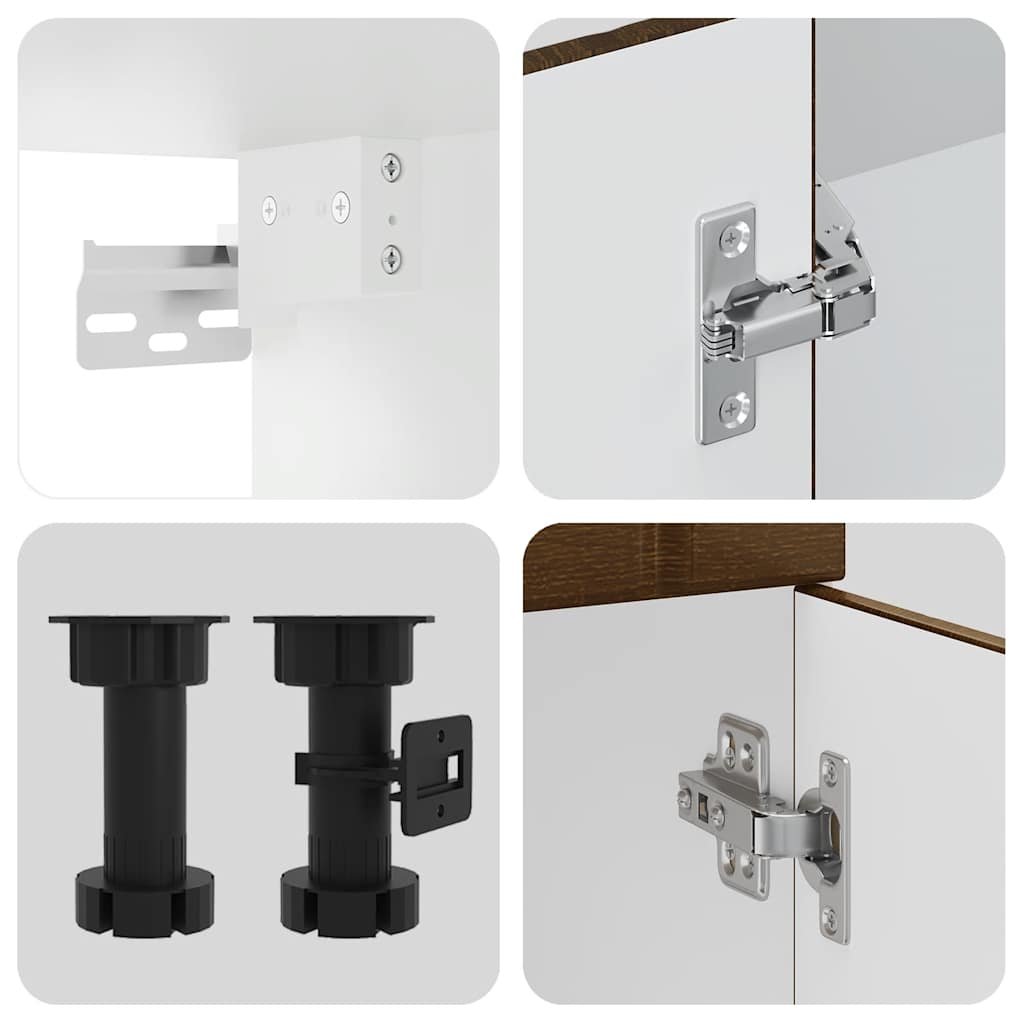 8-tlg. Küchenschrank-Set Lucca Braun Eichen-Optik Holzwerkstoff