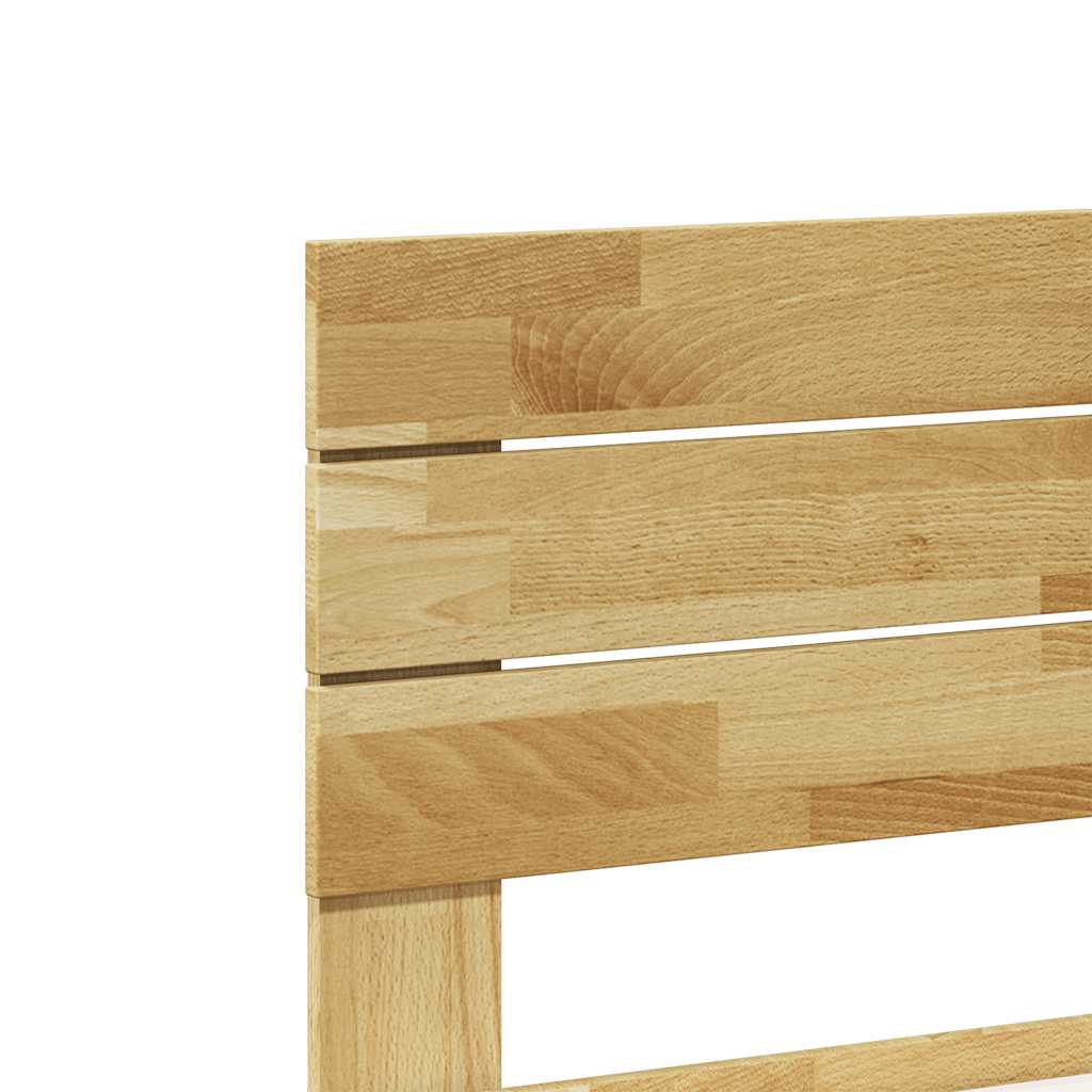 Massivholzbett mit Kopfteil ohne Matratze 90x190 cm Eichenholz