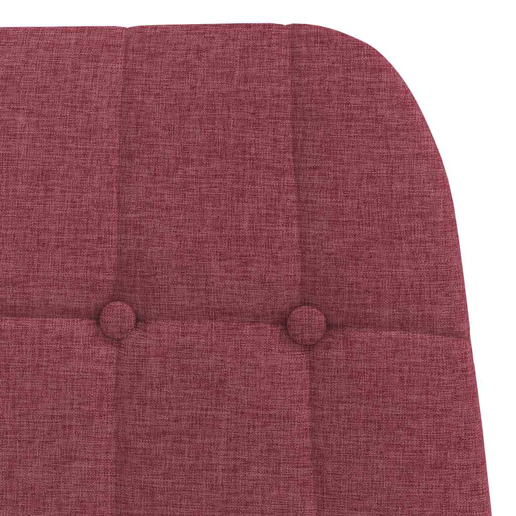 Relaxsessel mit Hocker Weinrot Stoff