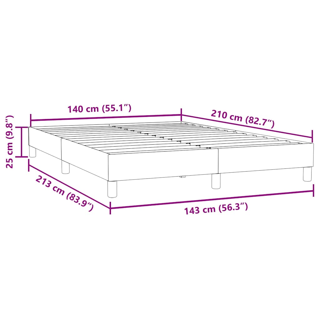 Boxspringbett ohne Matratze Rosa 140x210 cm Samt