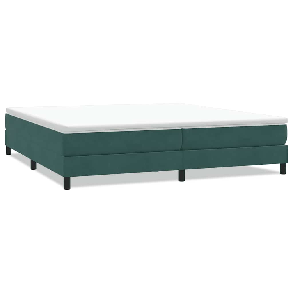Boxspringbett ohne Matratze Dunkelgrün 200x210 cm Samt