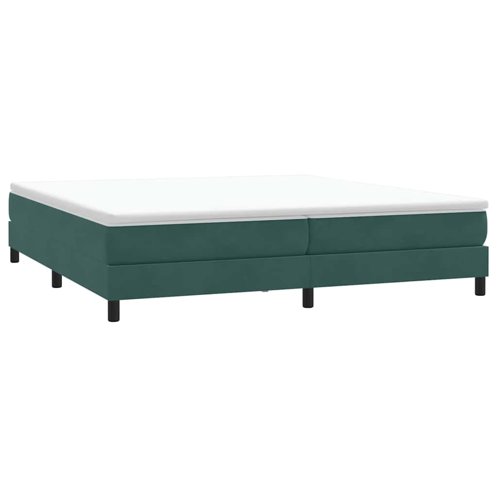 Boxspringbett ohne Matratze Dunkelgrün 200x210 cm Samt