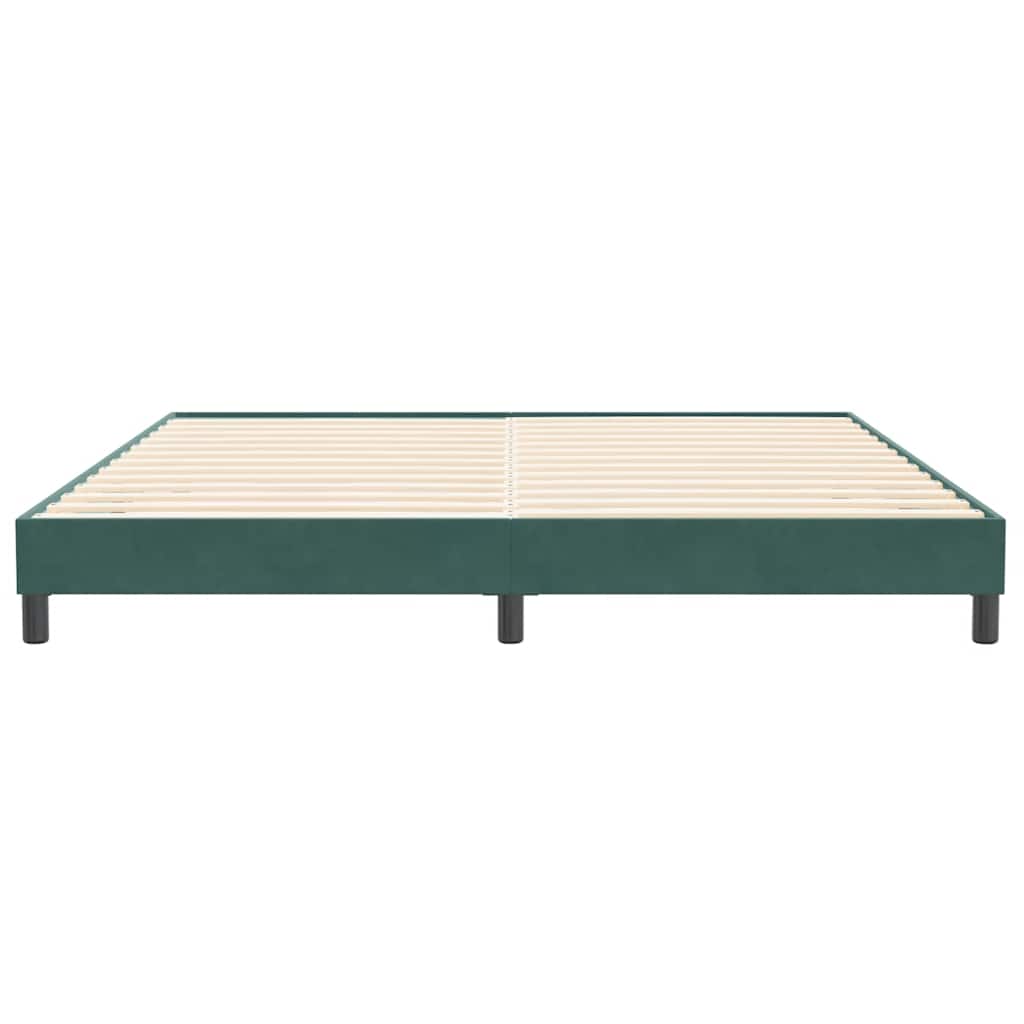 Boxspringbett ohne Matratze Dunkelgrün 200x210 cm Samt