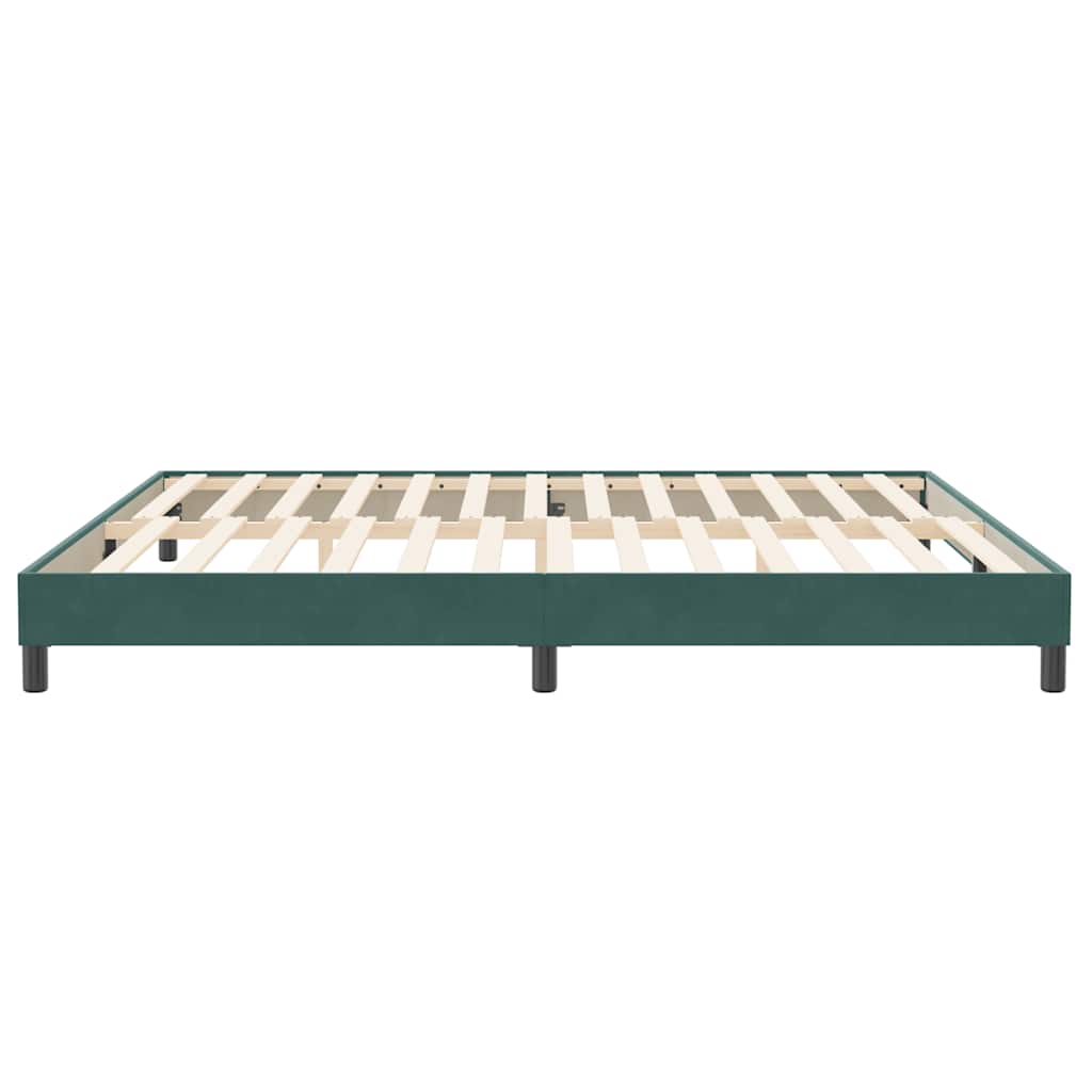 Boxspringbett ohne Matratze Dunkelgrün 200x210 cm Samt